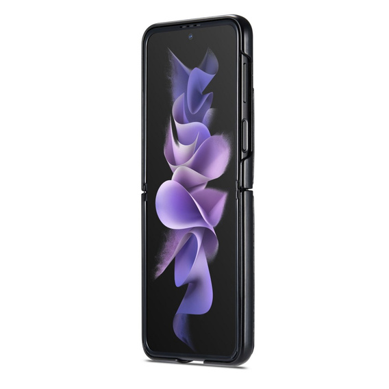 CASEME flipové puzdro pre Samsung Galaxy Z Flip 3, Waxy Textured, čierne