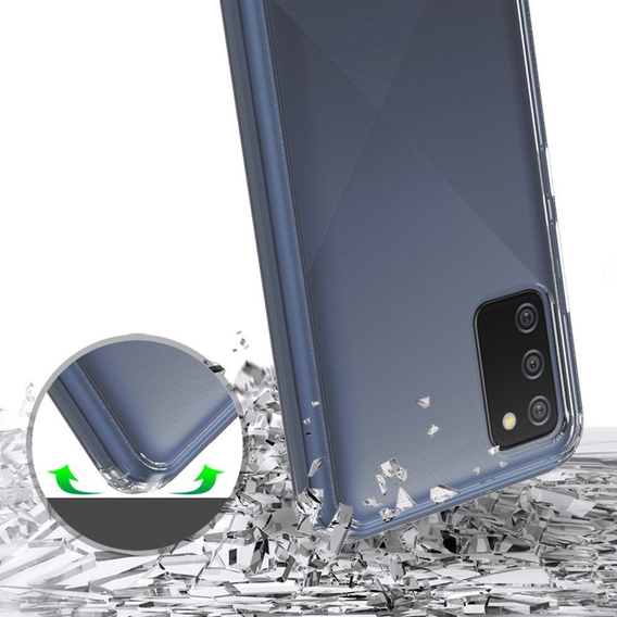 Obal na mobil pre Samsung Galaxy A02s, Fusion Hybrid, priehľadné