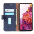 KHAZNEH RFID puzdro pre Xiaomi Poco F6, Litchi Texture, modré