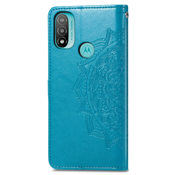 Klapkové puzdro pre Motorola Moto E20/E30/E40, Mandala, modré