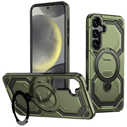 Magnetické puzdro s podstavcom pre Samsung Galaxy A57 5G, zelené