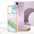 Ochranné puzdro pre Motorola Moto G24 / G24 Power / G04, Marble Slim Case, modré