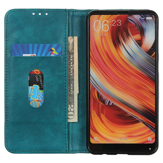 Obal na mobil pre Samsung Galaxy A26, Wallet Litchi Leather, zelený