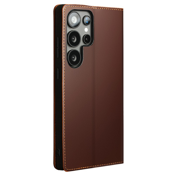 Flipové puzdro pre Samsung Galaxy S25 Ultra, QIALINO Leather Wallet, čierne