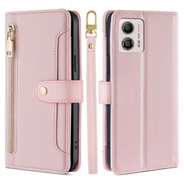 Klapkové puzdro pre Motorola Moto G53 5G/ G23 4G/ G13 4G, Wallet Zipper Pocket, čierne