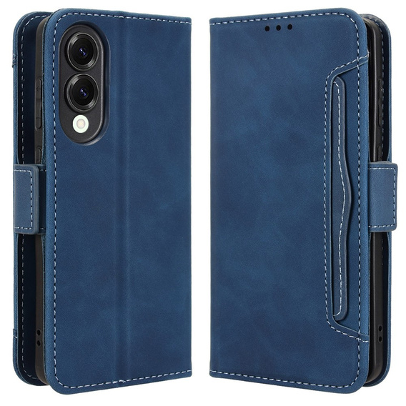 Klapkové puzdro pre Samsung Galaxy S25 Edge, Card Slot, tmavomodré