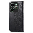 Klapkové puzdro pre Infinix Hot 40i, Butterfly, čierne