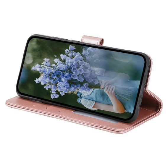 Klapkové puzdro pre Oppo A17, Mandala, ružové rose gold