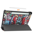 Puzdro pre Samsung Galaxy Tab S10 Lite / S10 FE / S9 FE, s chlopňou, graffiti