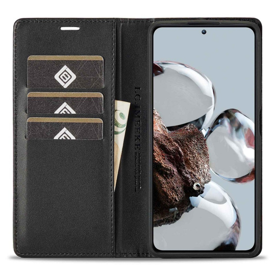 Klapkové puzdro pre Xiaomi 12T / 12T Pro, LC.IMEEKE, čierne