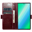 Klapkové puzdro pre Samsung Galaxy S23 Ultra, ERBORD Waxy Wallet, červené
