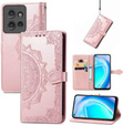 Klapkové puzdro pre Motorola Edge 50 Neo / Motorola ThinkPhone 25, Mandala, ružové rose gold