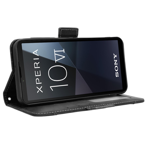 Klapkové puzdro pre Sony Xperia 10 VI, Card Slot, čierne