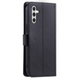 Puzdro s chlopňou pre Samsung Galaxy A36 5G, Rhombus Crossbody Leather, čierne
