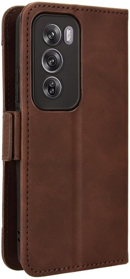 Klapkové puzdro pre Oppo Reno 12 Pro, Card Slot, hnedé