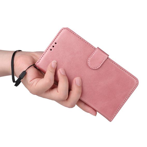 Klapkové puzdro pre Samsung Galaxy A34 5G, Leather Wallet, ružové rose gold