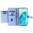Klapkové puzdro pre Honor Magic5 Lite, Wallet Zipper Pocket, modré