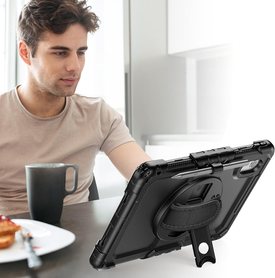 Obrnené puzdro pre Lenovo Tab M11, ochranné 360 so slotom na stylus, čierne