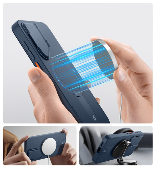 Puzdro pre Samsung Galaxy S25, Suritch Shockproof, pre MagSafe, modré