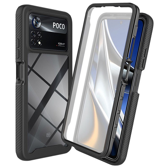 Puzdro pre Xiaomi Poco X4 Pro 5G, Shockproof, s fóliou, modré