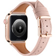 Pasek Skórzany do Apple Watch 1/2/3/4/5/6/7/8/SE/Ultra 42/44/45/49mm, Różowy