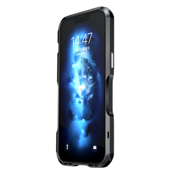 Puzdro LUPHIE pre iPhone 14, Armor Bumper, čierne