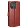 Klapkové puzdro pre Xiaomi Redmi 12C, Crazy Horse Wallet, hnedé