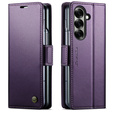 CASEME Litchi Wallet flipové puzdro pre Samsung Galaxy Z Fold7 5G