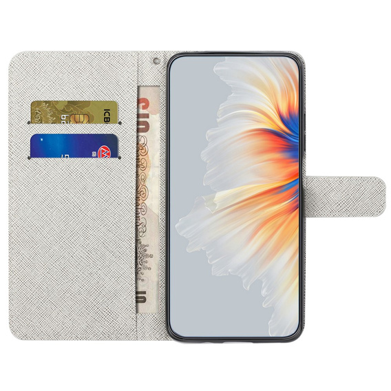 Klapkové puzdro pre Samsung Galaxy M15 5G, Wallet, Blue Flower