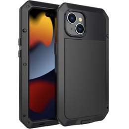 Puzdro pre iPhone 15, pancierované, s integrovaným sklom, čierne