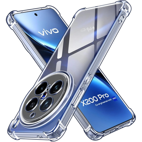 Obal na mobil pre Vivo X200 Pro 5G, Dropproof, priehľadné