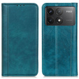 Flipové puzdro pre Xiaomi Poco F6 Pro, Split Leather, zelený