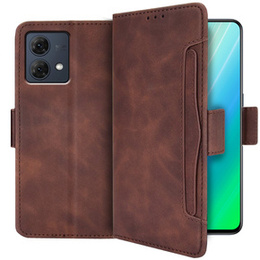 Klapkové puzdro pre Motorola Moto G84 5G, Card Slot, hnedé
