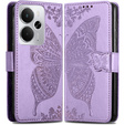 Klapkové puzdro pre Realme 14 5G / Realme 14T 5G, Butterfly, fialové
