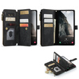 CASEME puzdro pre Samsung Galaxy A56 5G, Leather Wallet Cash and Card Slots, s remienkom, čierne