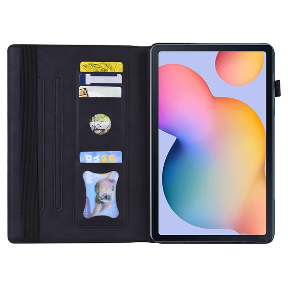Puzdro pre Samsung Galaxy Tab S6 Lite, Classic, s priestorom pre stylus, čierne