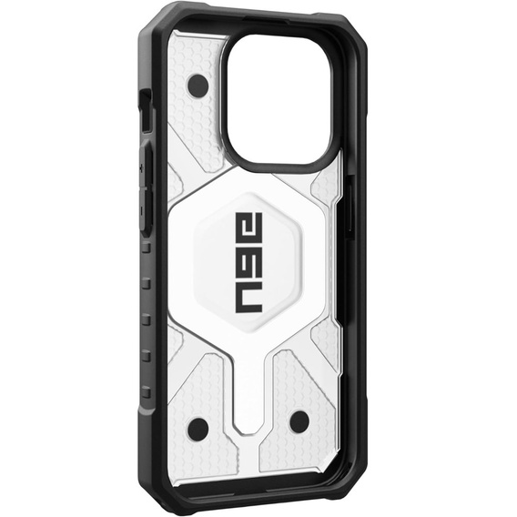 Urban Armor Gear Obal na mobil pre iPhone 15 Pro, Pathfinder MagSafe, transparentné / čierne