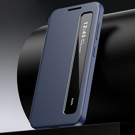 Kožené puzdro Smart View Window pre Samsung Galaxy S26 Plus, modré