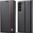 Flipové puzdro pre Samsung Galaxy S24, Carbon LC.IMEEKE, čierne