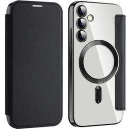 Klapkové puzdro pre Samsung Galaxy S23 FE, RFID Wallet MagSafe CamShield, čierne