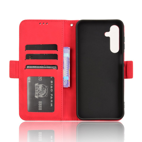 Klapkové puzdro pre Samsung Galaxy A16, Card Slot, červené