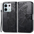 Klapkové puzdro pre Xiaomi Redmi Note 13 Pro 5G, Butterfly, čierne