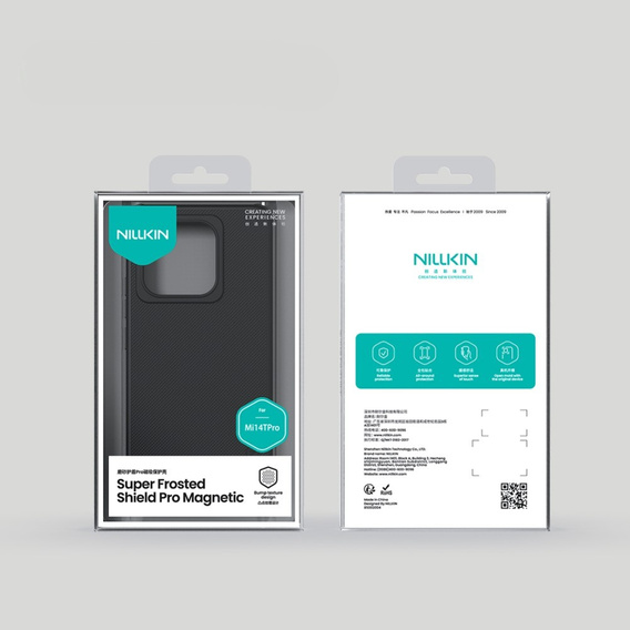 NILLKIN puzdro pre Xiaomi 14T Pro, Frosted Shield, pre MagSafe, čierne