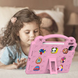 Detské puzdro pre iPad Air 10.9" 2022/2020 (5/4 gen.) / Pro 11" 2022/2021/2020 (4/3/2 gen.), Cute Patterns, so stojanom, ružové