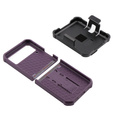 Pancierované puzdro pre Samsung Galaxy Z Flip 4 5G, Dexnor Clip Holder, fialové