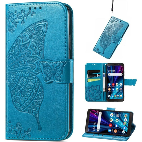Klapkové puzdro pre OnePlus Nord 4, Butterfly, modré
