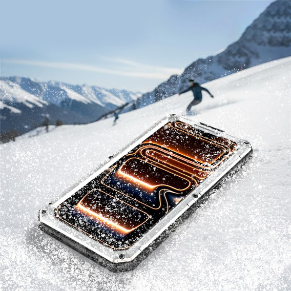 Vodotesné puzdro IP68 pre iPhone 17 Pro Max, strieborné