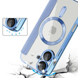 Klapkové puzdro pre iPhone 16, RFID Wallet MagSafe CamShield, modré