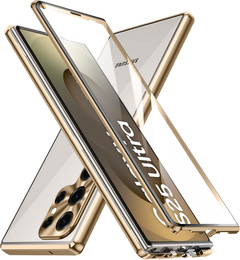 Puzdro pre Samsung Galaxy S25 Ultra, Magnetic Dual Glass, zlaté