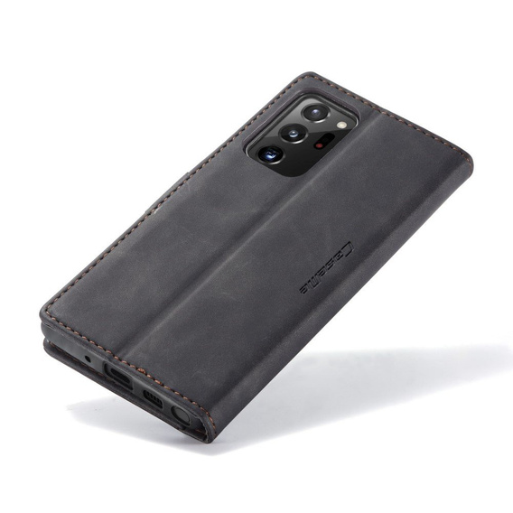 CASEME puzdro pre Samsung Galaxy Note 20 Ultra, Leather Wallet Case, čierne